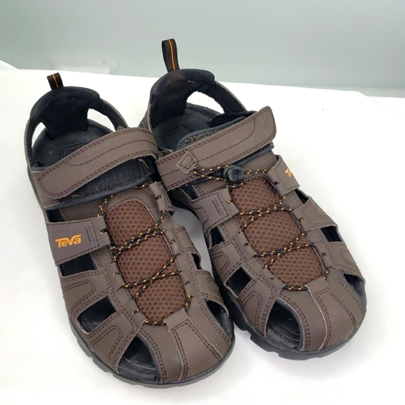 Teva Forebay Turkish Coffee Brown Fisherman Hiking Sandals - Picture 1 of 6